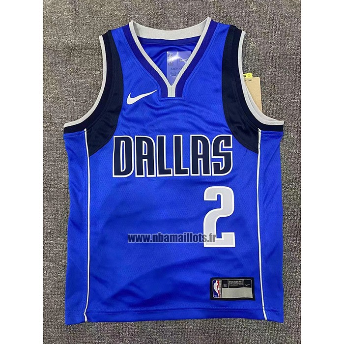 Maillot Enfant Dallas Mavericks Kyrie Irving NO 2 Icon 2022-23 Bleu